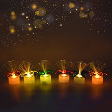 Fiber Optic Light, Mini Color Change LED Table Centerpieces, Light Up Candle, Diwali - Pack of 12