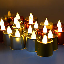 Electrical Candles Diya LED Tea Light, Plastic Candle Light Candle Candle, Diwali (24 Pc Set)