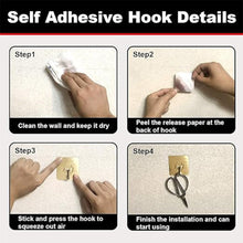 Adhesive Heavy-Duty Hooks for Kitchen and Bathroom (1 Pc / 6×6 Cm)