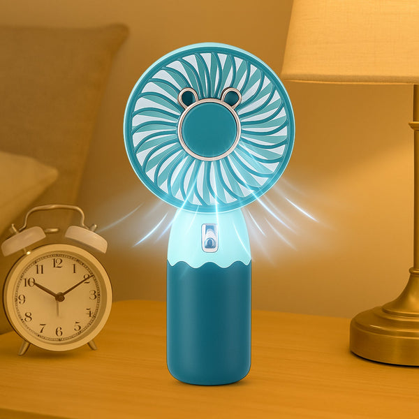 Mini Fan Rechargeable Table Fan Handheld Fan USB Fan Desk Fan Cooling Fan For Home , Office , Car, & Multi Use Fan (Battery Not Include)