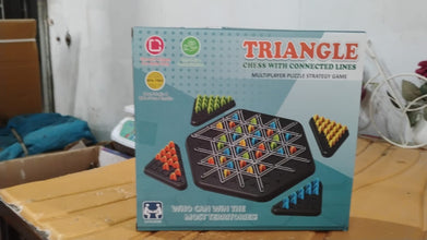 Strategic Triangle Color Matching Puzzle Board Game for Kids & Family