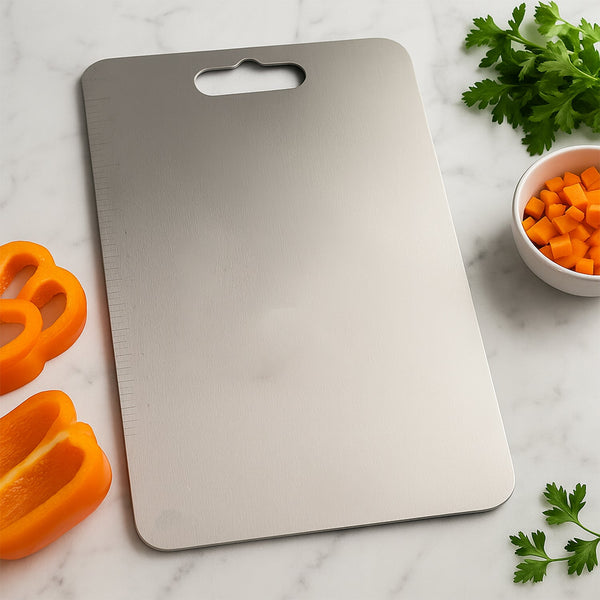 Stainless Steel Vegetable & Fruit Cutting Chopping Board (31×20 Cm / 1 Pc)